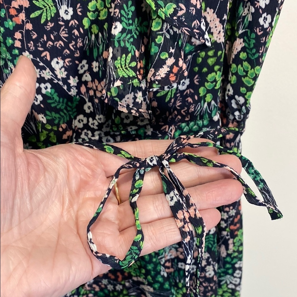 Tommy Hilfiger Floral Mini Dress Flutter Sleeve Size 14 Spring - Picture 5 of 14